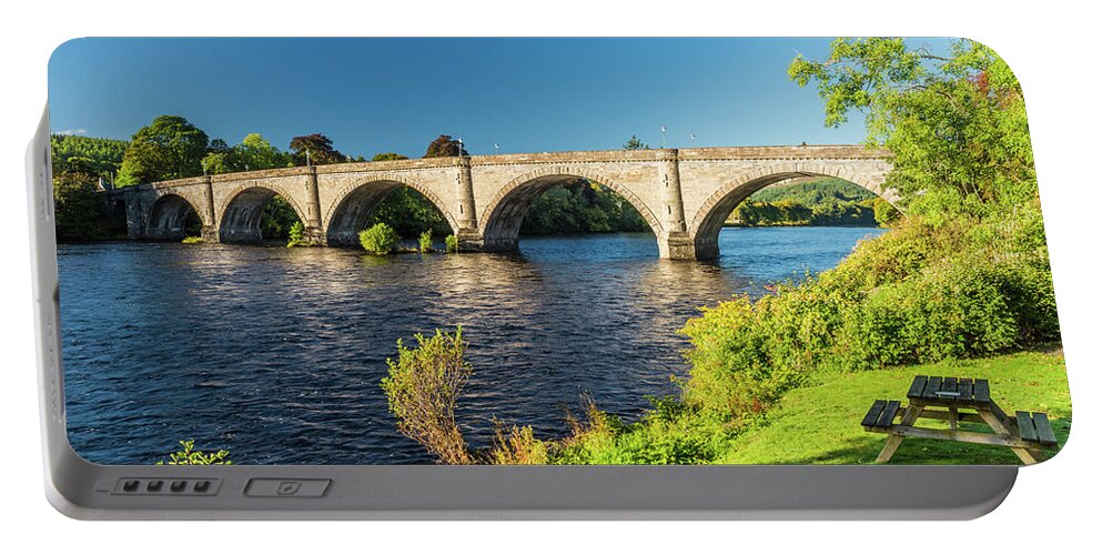 Dunkeld Portable Battery Charger featuring the photograph River Tay, Dunkeld, Perthshire by David Ross