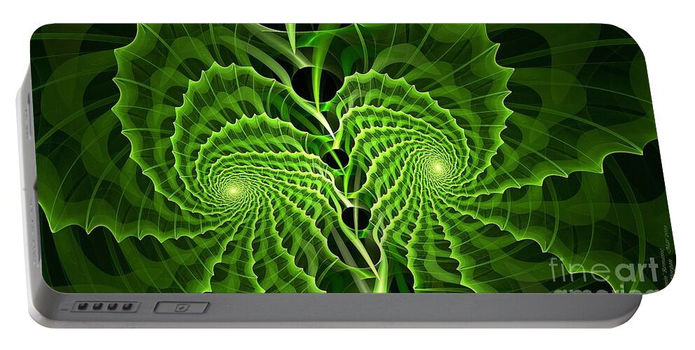 Romaine Lettuce Portable Battery Charger featuring the digital art Roamin Romaine by Doug Morgan