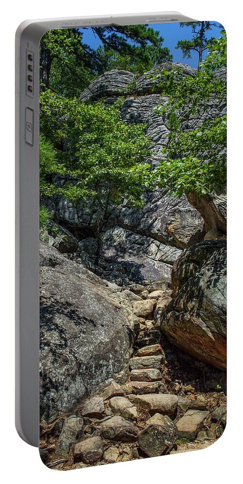 Steps Portable Battery Charger featuring the photograph Robbers Cave Steps by Buck Buchanan