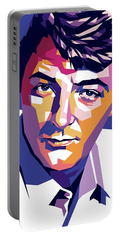 Robert Mitchum Portable Battery Charger featuring the digital art Robert Mitchum by Movie World Posters