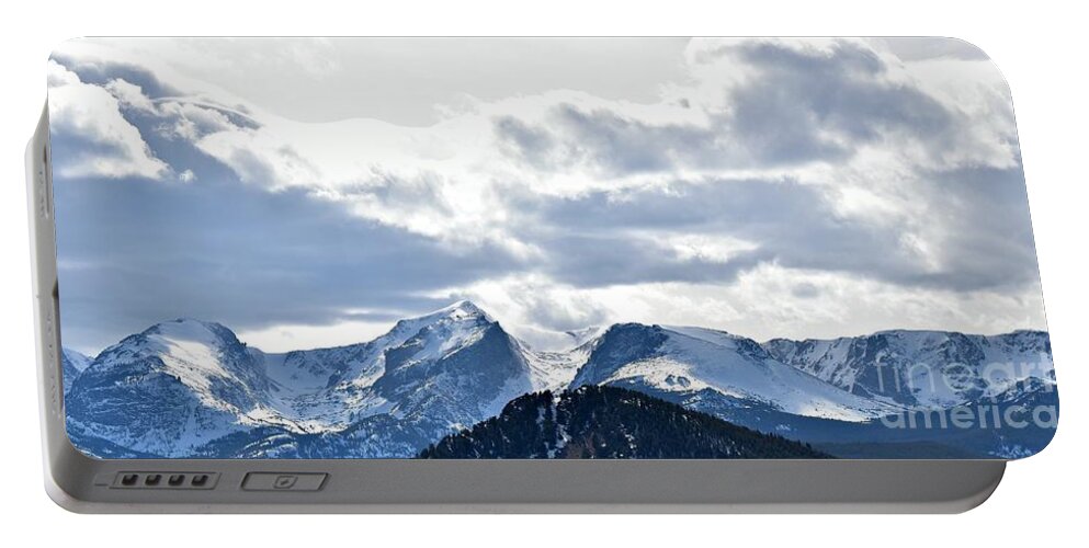 Rocky Mountains Portable Battery Charger featuring the photograph Rocky Mountain Peaks by Dorrene BrownButterfield