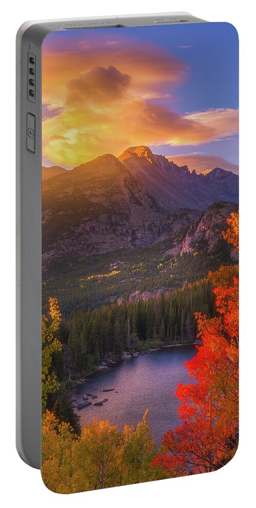Rocky Mountains Portable Battery Charger featuring the photograph Rocky Mountain Sunrise by Darren White