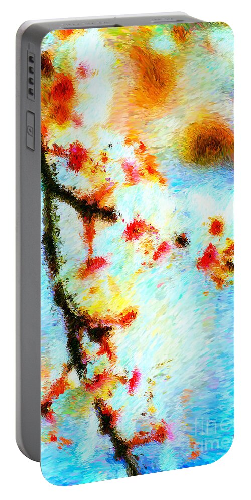 Rocky Water Under Branch. Joy Watson Portable Battery Charger featuring the photograph Rocky Water Under Branch by Joy Watson