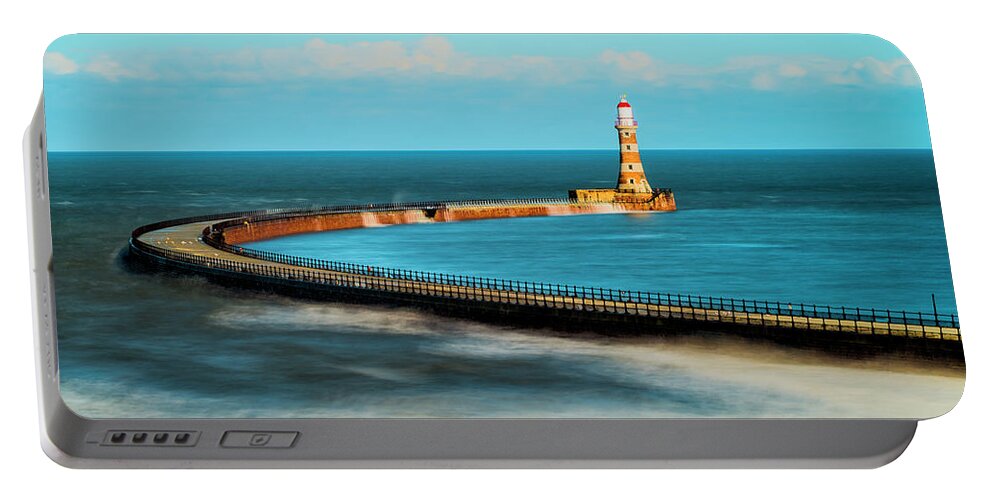 England Portable Battery Charger featuring the photograph Roker Pier by John Paul Cullen