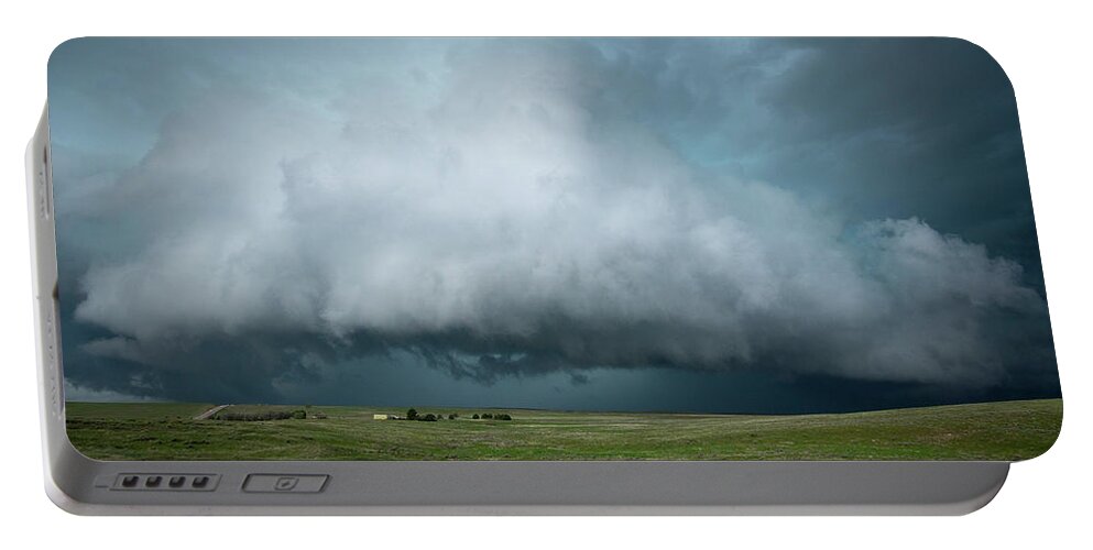 Storm Portable Battery Charger featuring the photograph Rolling Storm by Wesley Aston