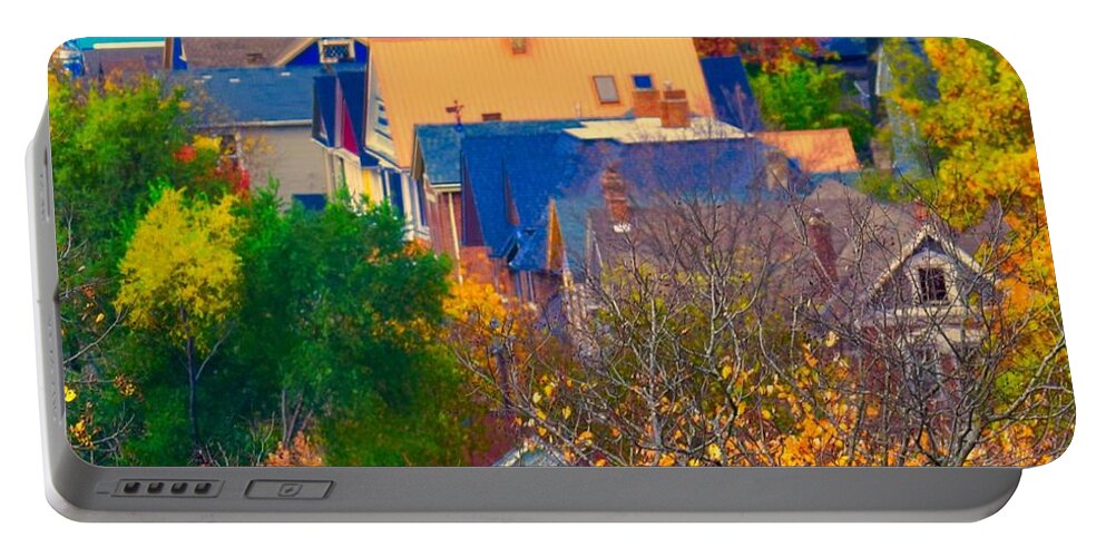  Portable Battery Charger featuring the photograph Rooftops by Jack Wilson