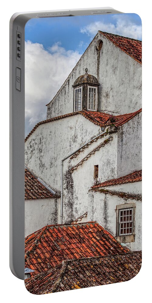Obidos Portable Battery Charger featuring the photograph Rooftops of Obidos by David Letts