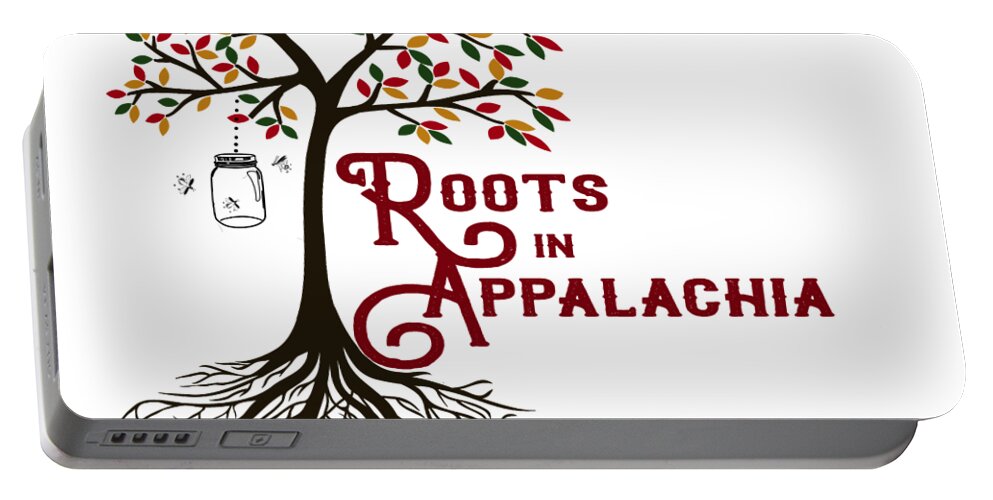 Roots In Appalachia Portable Battery Charger featuring the digital art Roots in Appalachia Lightning Bugs by Heather Applegate