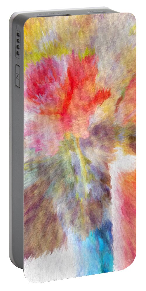 Rose Portable Battery Charger featuring the photograph Rose Glow Burst One by Diane Lindon Coy