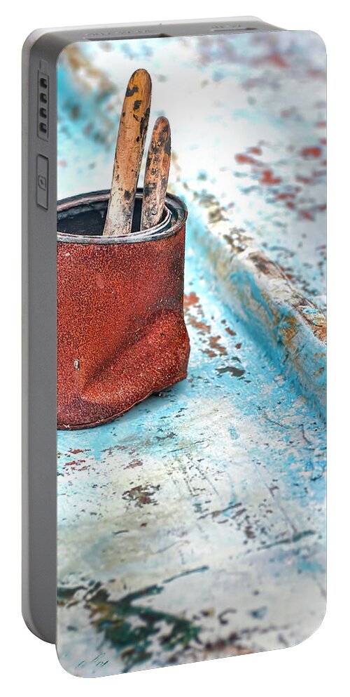 Rowboat Portable Battery Charger featuring the photograph Abandoned Rowboat by Cordia Murphy