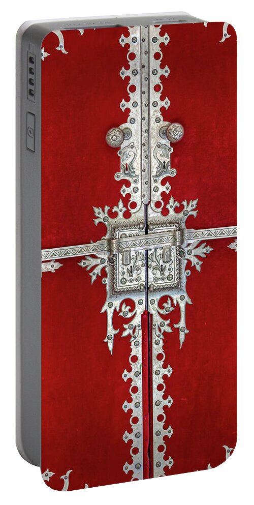 Door Portable Battery Charger featuring the photograph Royal Door of Sintra by David Letts