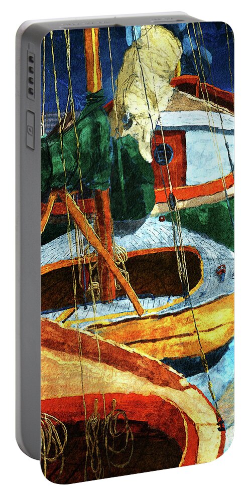 Sailboats Portable Battery Charger featuring the digital art Sailboats by Ken Taylor
