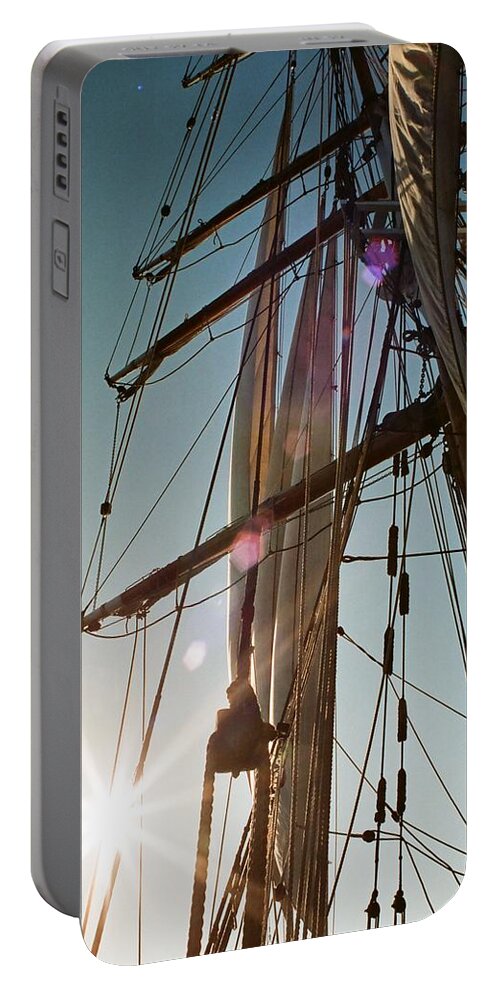 Sun Portable Battery Charger featuring the photograph Sailor's dawn by Fred Bailey