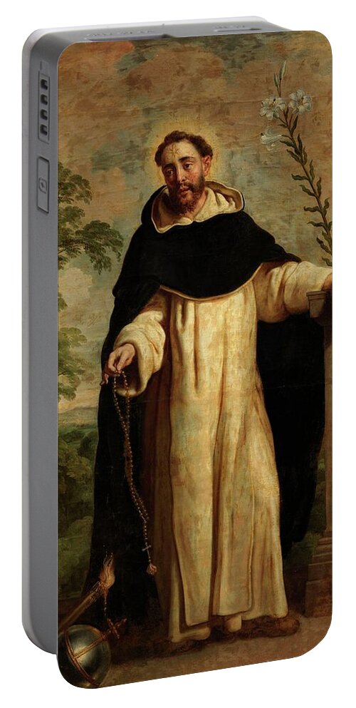 Caspar De Crayer Portable Battery Charger featuring the painting 'Saint Dominic', ca. 1655, Flemish School, Oil on canvas, 273 cm x 176 cm, P0... by Gaspar de Crayer -1584-1669-