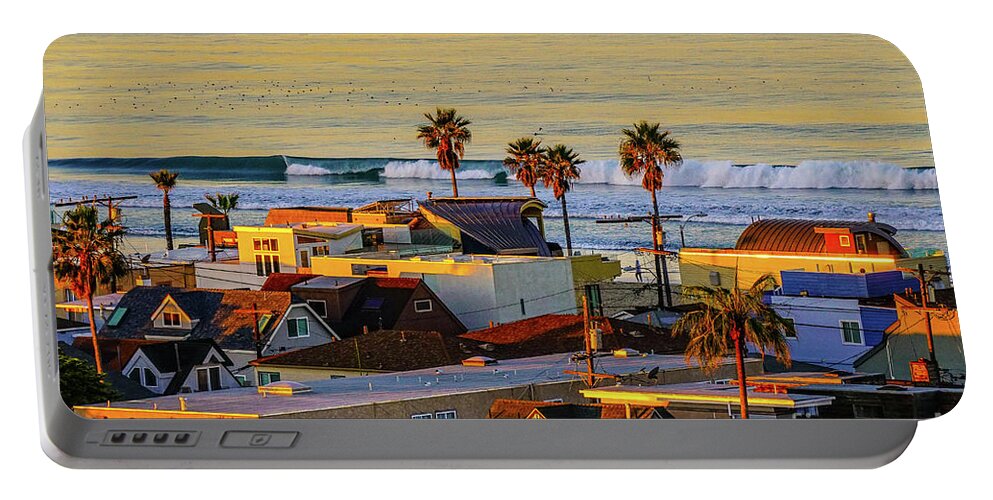 San Diego Portable Battery Charger featuring the photograph San Diego Beach by Darcy Dietrich