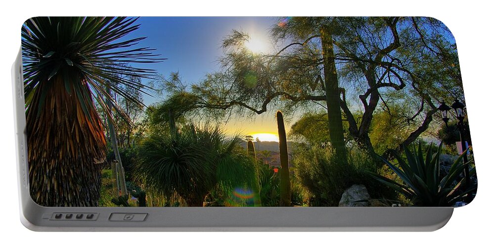Sun Portable Battery Charger featuring the photograph San Diego Botanical Garden by Alex Morales