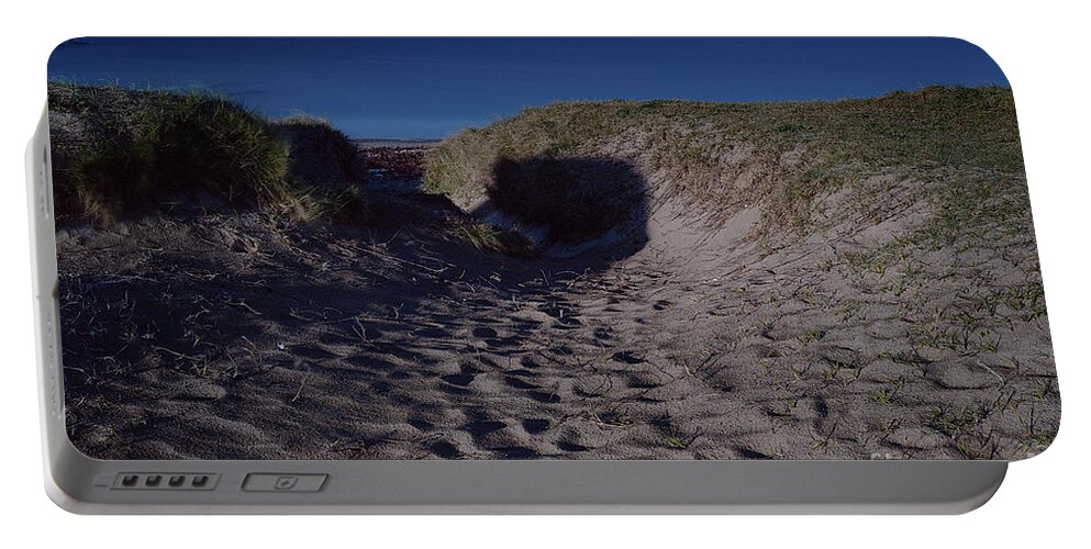 Sand Dunes Portable Battery Charger featuring the photograph Sand and Sea by Lidija Ivanek - SiLa