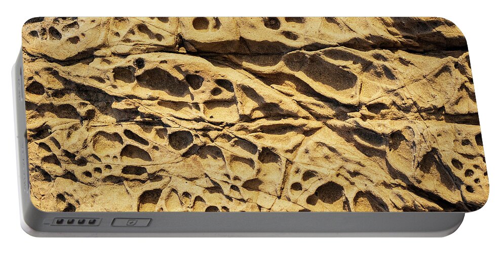 Pacific Portable Battery Charger featuring the photograph Sandstone Erosion II Color by David Gordon