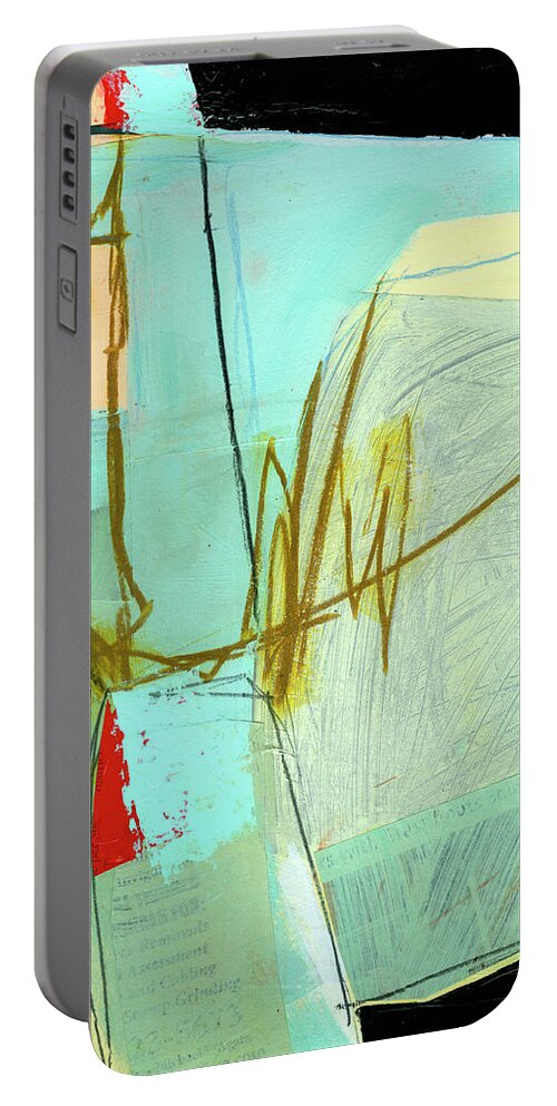 Abstract Art Portable Battery Charger featuring the painting Sandwashed #16 by Jane Davies