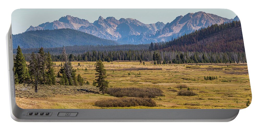 Markmiileart.com Portable Battery Charger featuring the photograph Sawtooths by Mark Mille