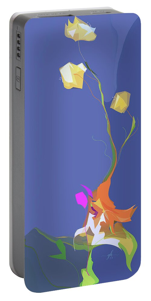 Abstract Portable Battery Charger featuring the digital art Scherzo by Gina Harrison