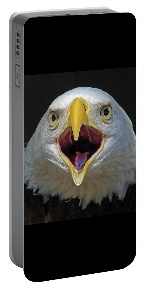Eagle Portable Battery Charger featuring the photograph Screaming Eagle by Michael Allard