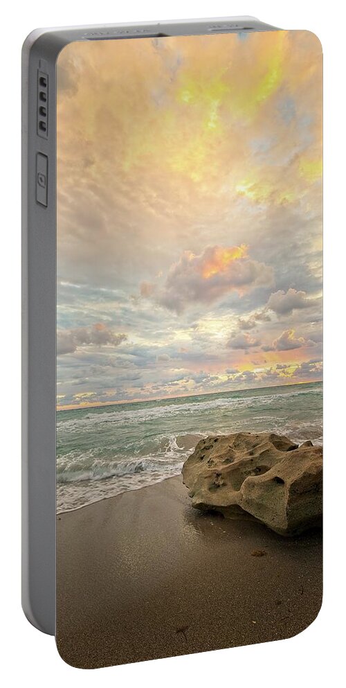 Seascape Portable Battery Charger featuring the photograph Sea and Sky by Steve DaPonte