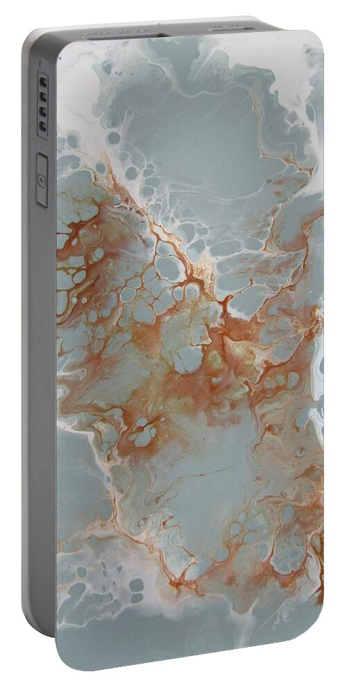 Abstract Portable Battery Charger featuring the painting Sea Space 1 by Yvonne Payne
