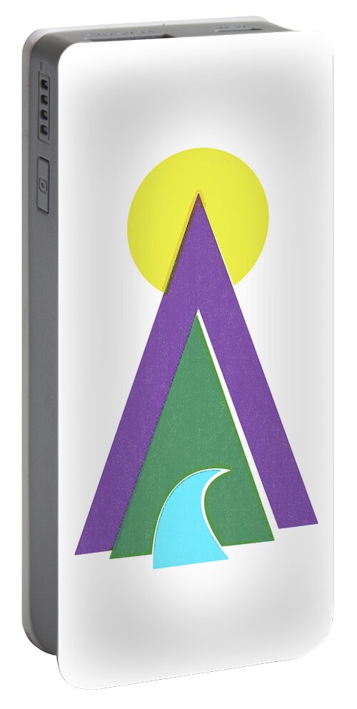 Graphic Design Portable Battery Charger featuring the digital art Sea to Shore by Tonya Doughty