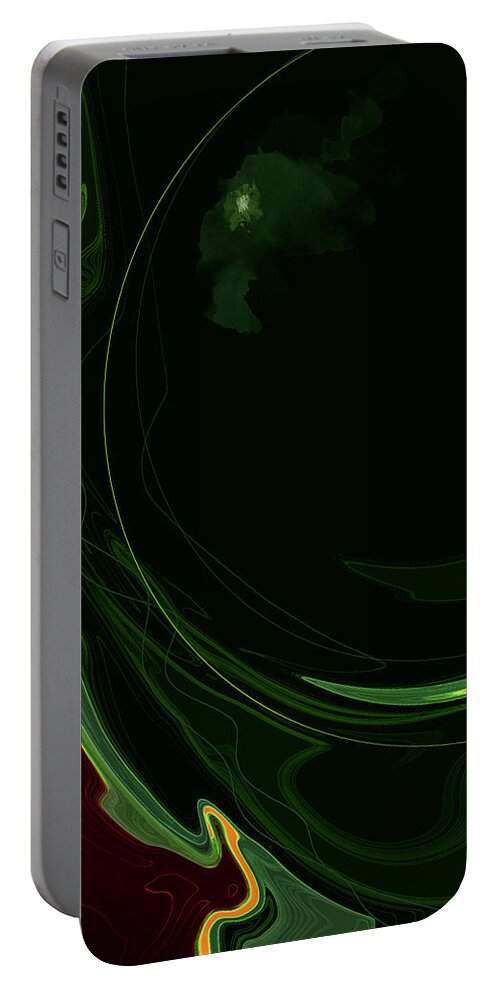 Abstract Portable Battery Charger featuring the digital art Seance by Gina Harrison