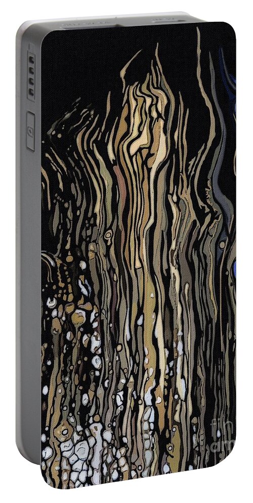 Black Portable Battery Charger featuring the digital art Seascape by Diana Rajala