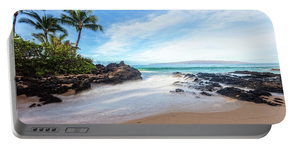 Maui Secrets Portable Battery Charger featuring the photograph Secret Cove maui by Chris Spencer