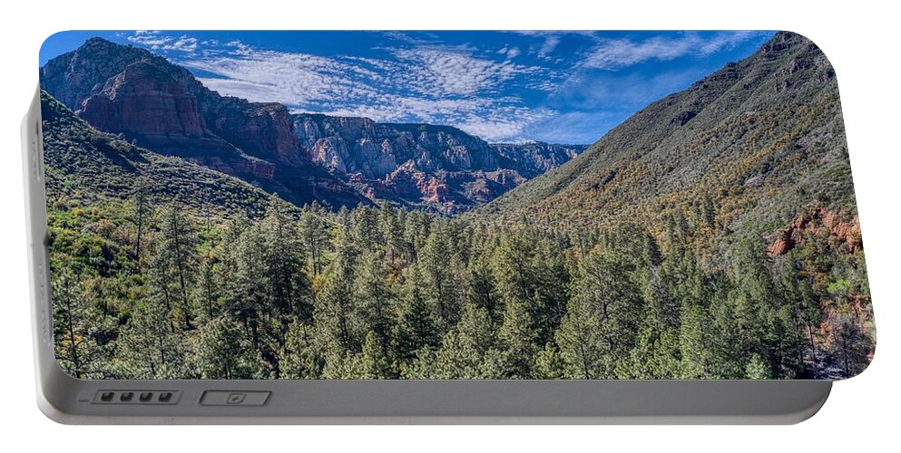 Sky Portable Battery Charger featuring the photograph Sedona Oak Trees by Anthony Giammarino