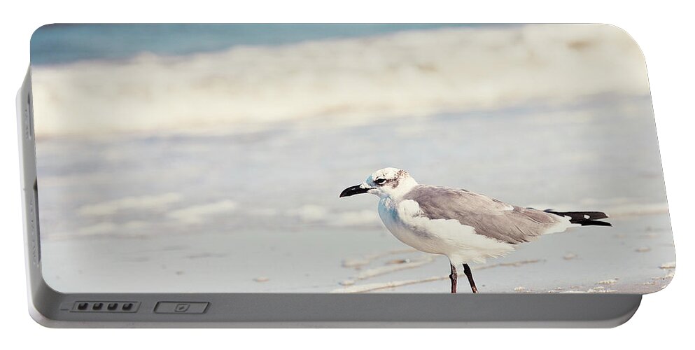 See Portable Battery Charger featuring the photograph See The Seagull by Susan Bryant