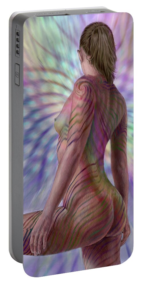 Phyllotaxis Portable Battery Charger featuring the painting Seeing Phyllotaxis 2 by Jeremy Robinson