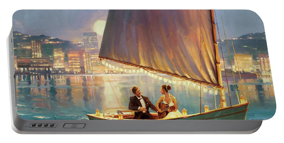 Romance Portable Battery Charger featuring the painting Serenade by Steve Henderson