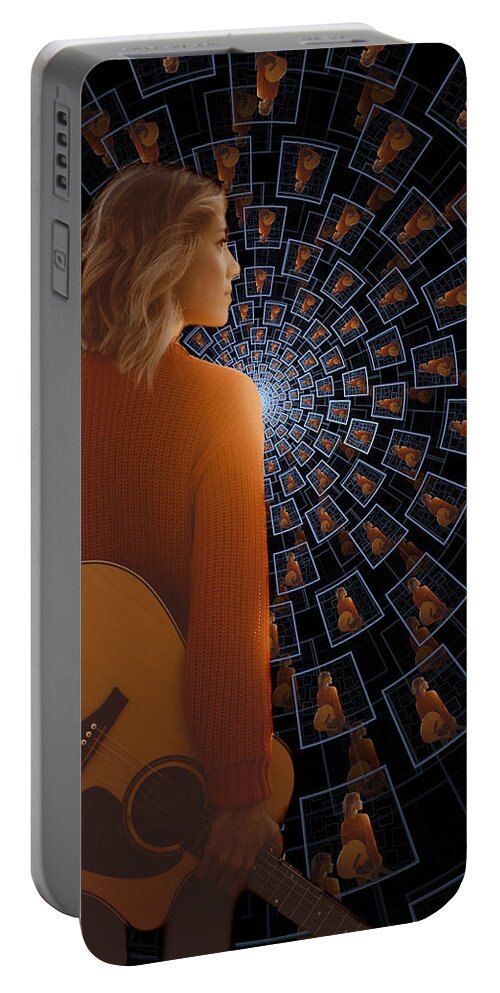 Serenity Portable Battery Charger featuring the digital art Serenity by Alex Mir