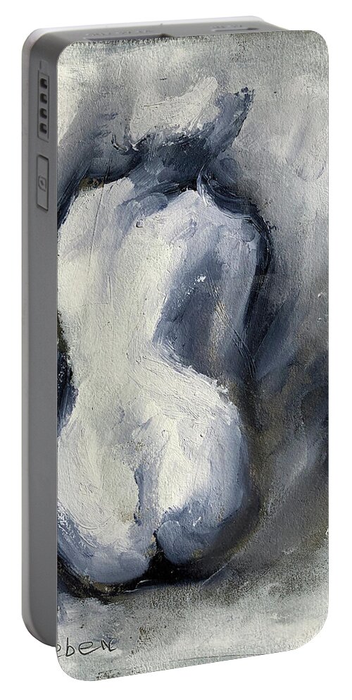 Nudes Portable Battery Charger featuring the painting Shades of Light i by Sharon Sieben