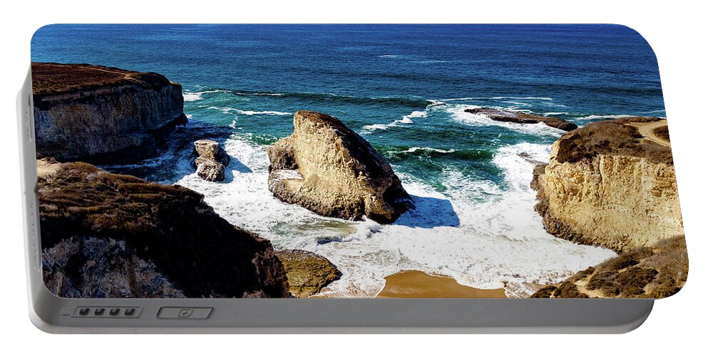 Steve Bunch Portable Battery Charger featuring the photograph Shark Fin Cove Santa Cruz California by Steve Bunch