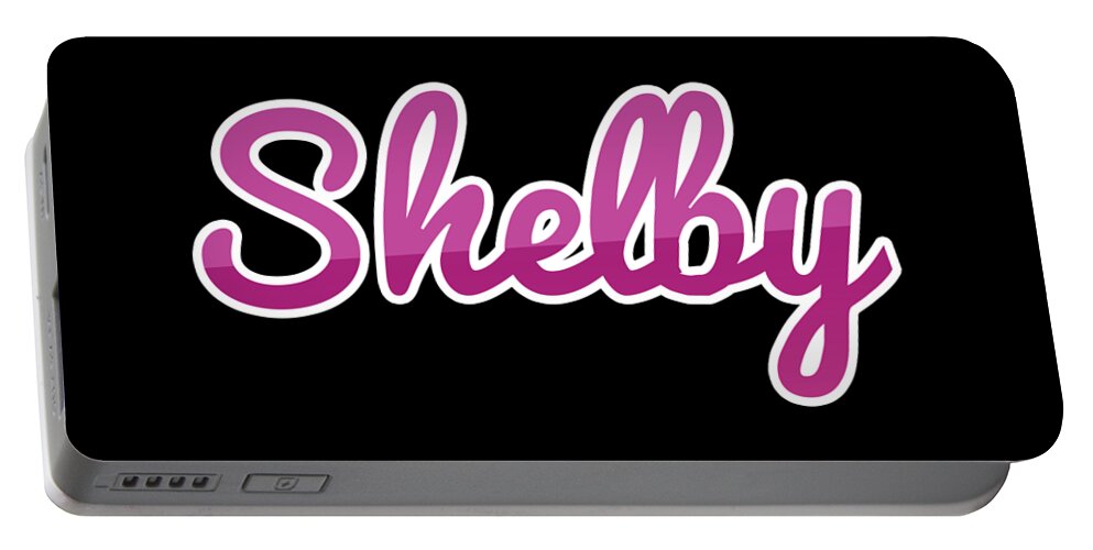 Shelby Portable Battery Charger featuring the digital art Shelby #Shelby by TintoDesigns