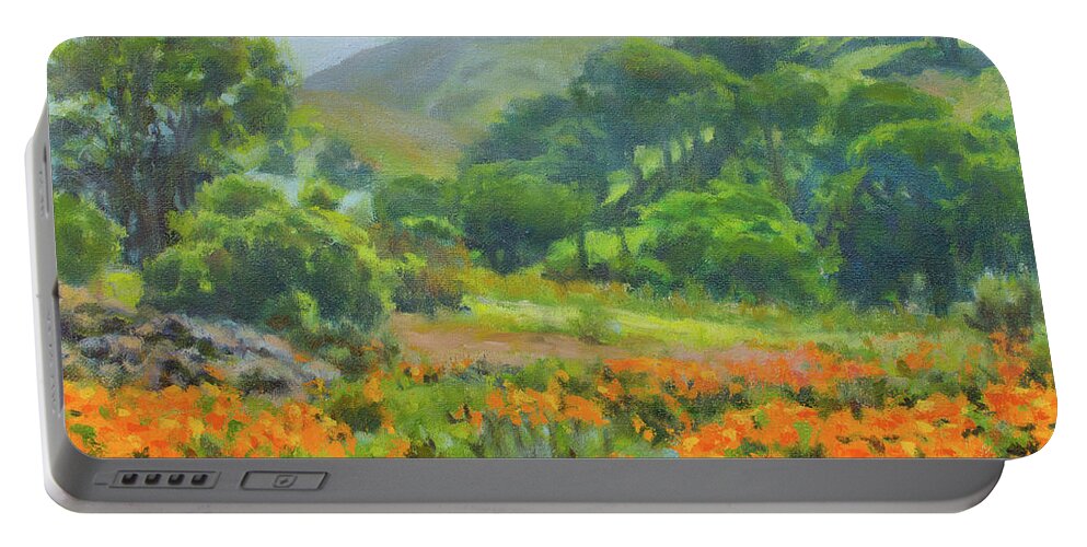 Diablo Portable Battery Charger featuring the painting Shell Ridge Spring No. 3 by Kerima Swain