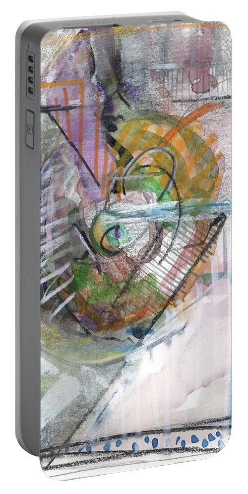 Shells Portable Battery Charger featuring the mixed media Untitled #884 by Chris N Rohrbach