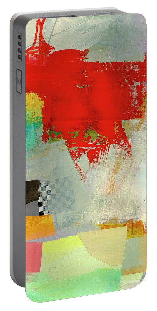 Abstract Art Portable Battery Charger featuring the painting Shoreline #6 by Jane Davies