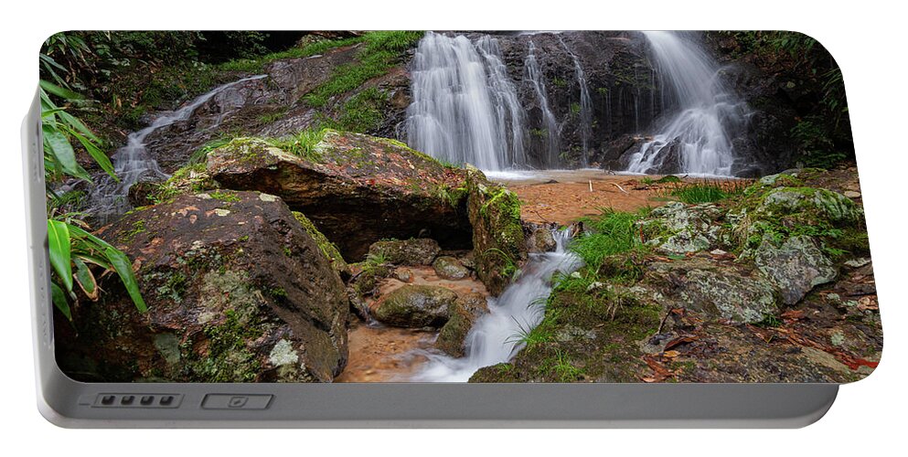 Waterfall Portable Battery Charger featuring the photograph Shu Nu Waterfall 8x10 Horizontal by William Dickman
