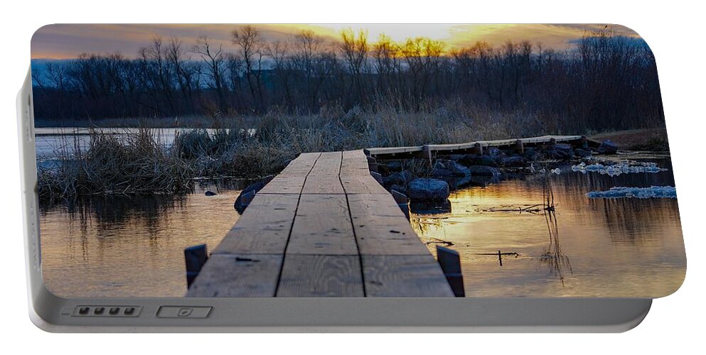 Sunset Portable Battery Charger featuring the photograph Simple Beauty by Susan Rydberg