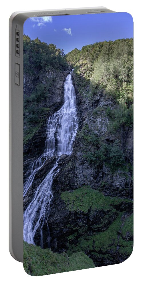 Outdoors Portable Battery Charger featuring the photograph Sivlefossen, Norway by Andreas Levi