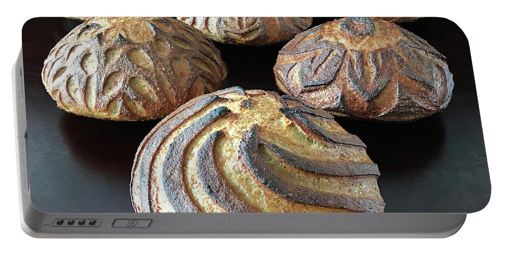 Bread Portable Battery Charger featuring the photograph Six Score Sourdough Sampler 2 by Amy E Fraser