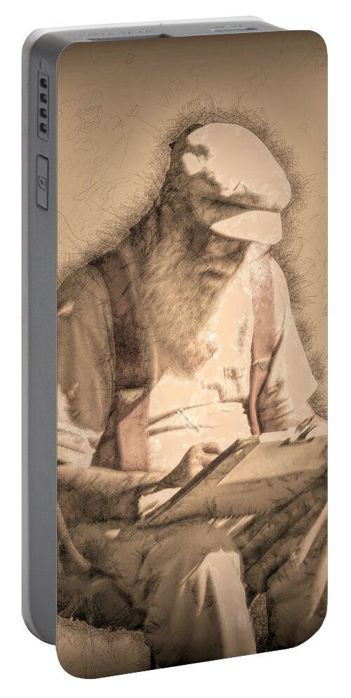  Portable Battery Charger featuring the digital art Sketch Artist by Pheasant Run Gallery