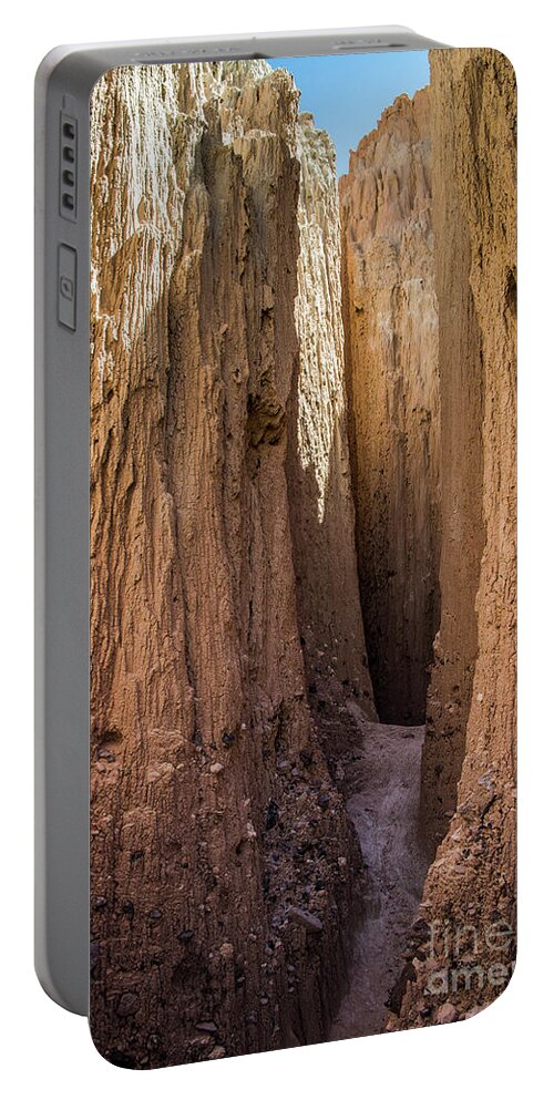Canyon Portable Battery Charger featuring the photograph Slot Canyon at Cathedral Gorge by Kathy McClure