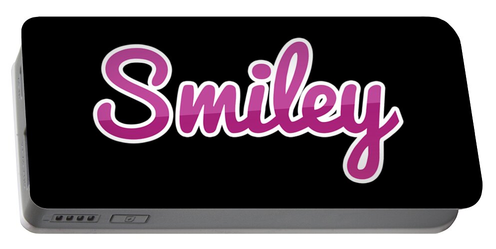 Smiley Portable Battery Charger featuring the digital art Smiley #Smiley by TintoDesigns